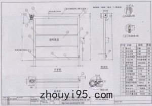 側掛電機快速卷簾門，高速卷簾門結構圖